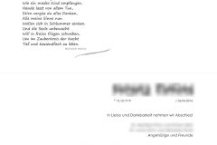 Trauerkarten Innenansicht layout rechts - Nr. 04