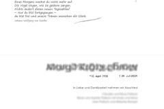 Trauerkarten Innenansicht layout rechts - Nr. 10