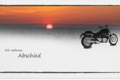 Trauerkarten Trauerkarte Motiv Motorrad