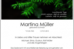 Traueranzeige Motiv A 018 BL - Tannenzweig