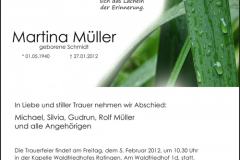Traueranzeige Motiv A 021 BL - Pflanze, Blatt, Regen, Regentropfen
