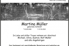 Traueranzeige Motiv A 023 BL Regentropfen, Wasserringe