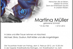 Traueranzeige Motiv A 026 BL - Rosen, Blumen