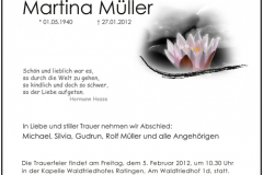 Traueranzeige Motiv A 028 BL - Seerose