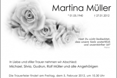 Traueranzeige Motiv A 029 BL Rosen, Rose, Blume