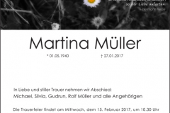 Traueranzeige Motiv A 044 BL - Margerite Blume Wiese