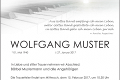 Traueranzeige Motiv A 016 IN - Klaiver