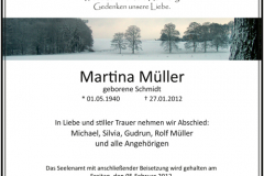 Traueranzeige Motiv A 016 LA - Winterlandschaft, Bäume, Schnee