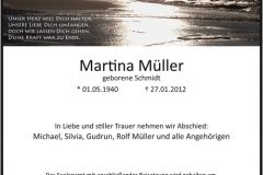 Traueranzeige Motiv A 017 ME - Meer, Strand Abendsonne