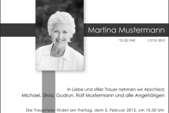 Traueranzeige Motiv A 024 SO - Portrait