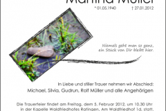 Traueranzeige Motiv A 019 ST - Stein, Plfanze Traueranzeige Motiv A 019 ST - Stein, Plfanze