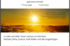 Traueranzeige Motiv A 016 SU - Sonne, Wolken, Sonnenuntergang