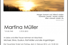 Traueranzeige Motiv A 020 SU - Sonne Sonnenuntergang Abendsonne Wolken