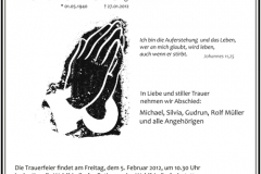 Traueranzeige Motiv A 026 SY - Symbol, betende Hände