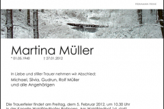 Traueranzeige Motiv A 015 WA - Winter, Baum, Wald, Schnee