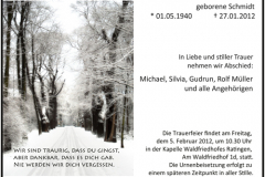 Traueranzeige Motiv A 016 WE - Allee, Winter, verschneit Baumallee