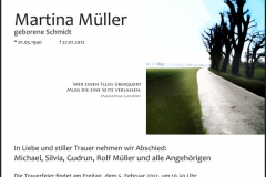 Traueranzeige Motiv A 019 WE - Weg, Baumallee
