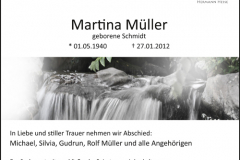 Traueranzeige Motiv A 016 WS - Wasserfall