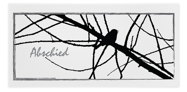 Trauerkarte Vogel Motiv - Nr. 017 AS