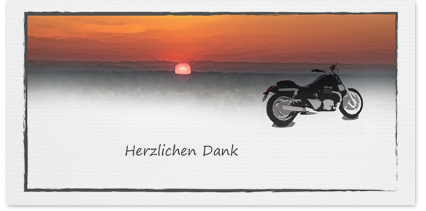 Trauerkarten Motiv Motorrad 029 SO