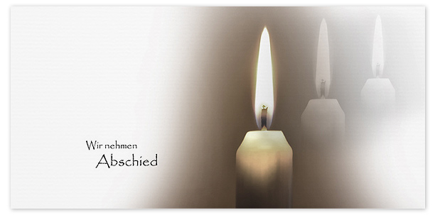 Trauerkarten Motiv Kerzen 015 KE